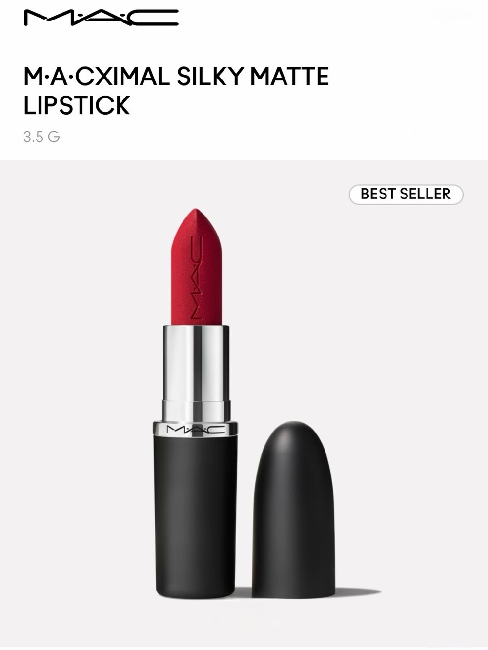 MAC Cosmetics M·A·Cximal Silky Matte Lipstick — Ruby Woo